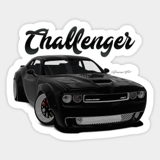 Challenger Drift Black Front Sticker